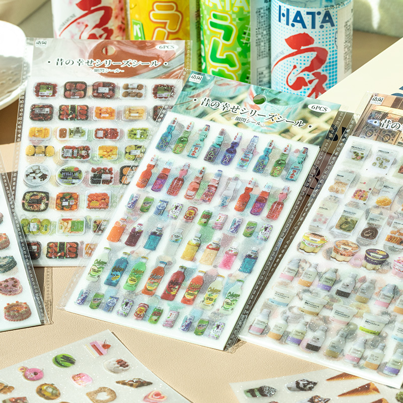 6 Sheets Cute Cake snacks them - Japanese Snacks recension och pris